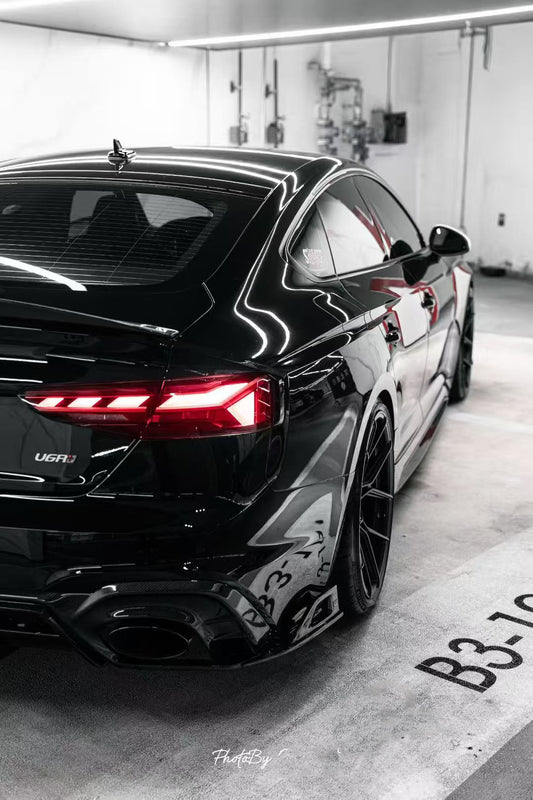 Audi RS5 B9.5 2020 2021 2022 2023 2024 Early 2025 with Aftermarket Parts - AE Style Rear Diffuser Carbon Fiber from ArmorExtend