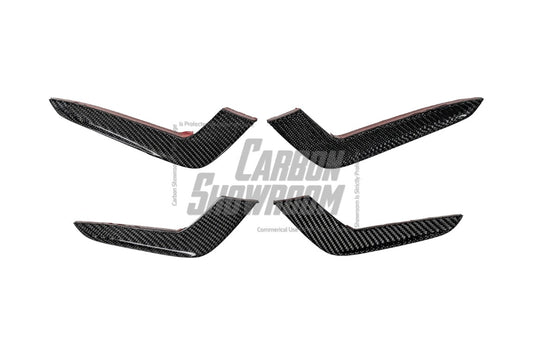 Audi RS5 B9.5 2020 2021 2022 2023 2024 with Aftermarket Parts - AE Style Front Canards Carbon Fiber from ArmorExtend