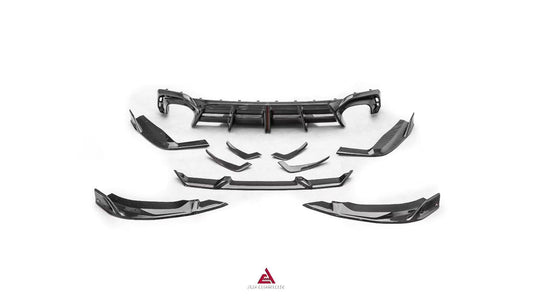 Audi RS5 B9.5 2020 2021 2022 2023 2024 2025 with Aftermarket Parts - AE V2 Style Front Canards Dry Pre-preg Carbon Fiber from ArmorExtend