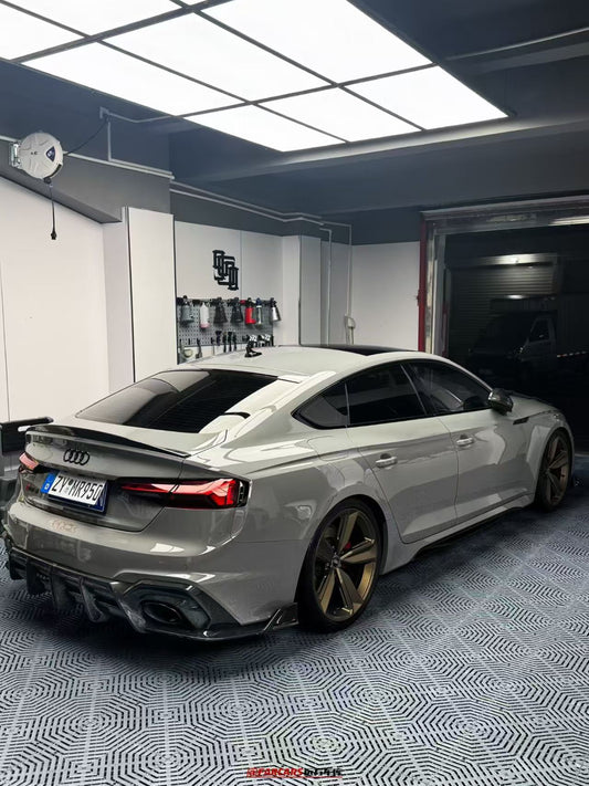 Audi RS5 B9.5 2020 2021 2022 2023 2024 2025 with Aftermarket Parts - AE V2 Style Rear Diffuser & Canards Dry Pre-preg Carbon Fiber from ArmorExtend