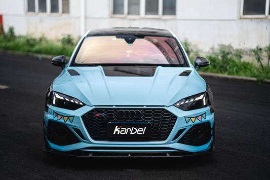 Audi RS5 B9.5 2020 2021 2022 2023 2024 2025with Aftermarket Parts - AE Style Front Lip Carbon Fiber from ArmorExtend