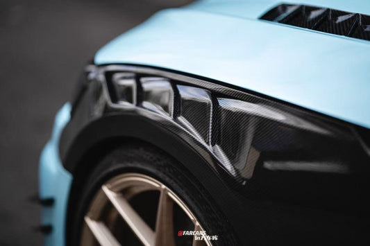 Audi RS5 B9 B9.5 2017 2018 2019 2020 2021 2022 2023 2024 2025 with Aftermarket Parts - AE Style Front Fenders Carbon Fiber from ArmorExtend