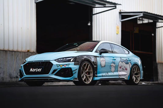 Audi RS5 B9.5 2020 2021 2022 2023 2024 2025with Aftermarket Parts - AE Style Front Lip Carbon Fiber from ArmorExtend