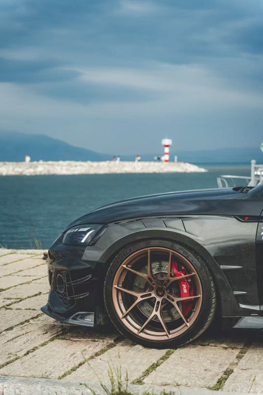 Audi RS5 B9 B9.5 2017 2018 2019 2020 2021 2022 2023 2024 2025 with Aftermarket Parts - AE Style Front Fenders Carbon Fiber from ArmorExtend