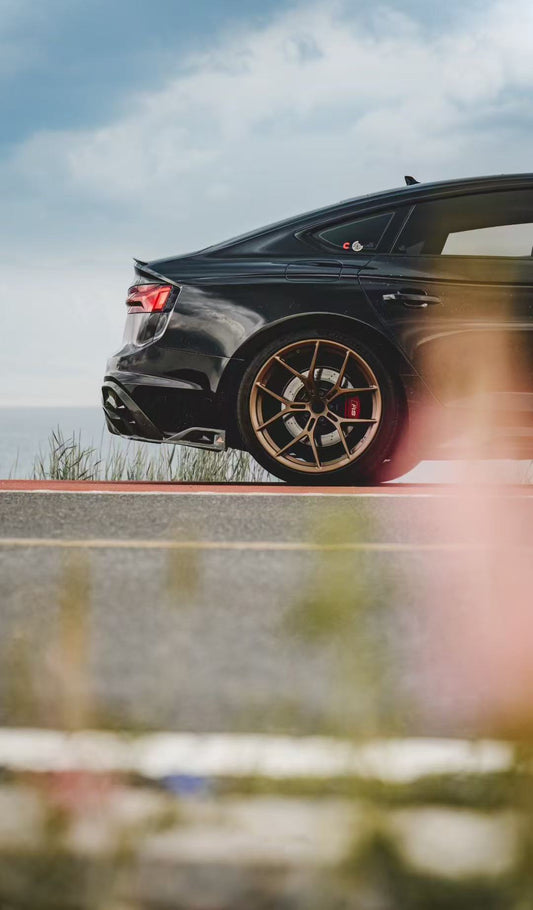 Audi RS5 B9.5 2020 2021 2022 2023 2024 Early 2025 with Aftermarket Parts - AE Style Rear Diffuser Carbon Fiber from ArmorExtend