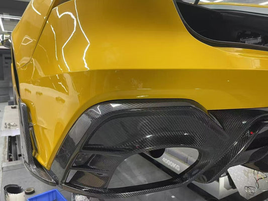 Audi RS6 C8 2020 2021 2022 2023 2024 & RS7 C8 2020 2021 2022 2023 2024 with Aftermarket Parts - AE Rear Diffuser & Canards Carbon Fiber from ArmorExtend