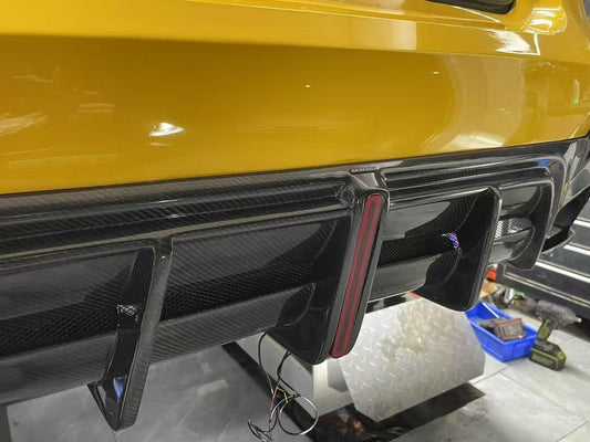 Audi RS6 C8 2020 2021 2022 2023 2024 & RS7 C8 2020 2021 2022 2023 2024 with Aftermarket Parts - AE Rear Diffuser & Canards Carbon Fiber from ArmorExtend