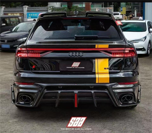Audi RSQ8 2021 2022 2023 2024 with Aftermarket Parts - AE Roof Spoiler Pre-preg Carbon Fiber from ArmorExtend