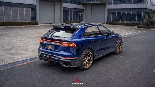 Audi Q8 SQ8 RSQ8 2020 2021 2022 2023 2024 with Aftermarket Parts - AE Rear Spoiler Carbon Fiber from ArmorExtend