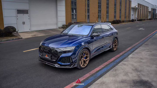 Audi RSQ8 2021 2022 2023 2024 with Aftermarket Parts - AE Front Lip Carbon Fiber from ArmorExtend