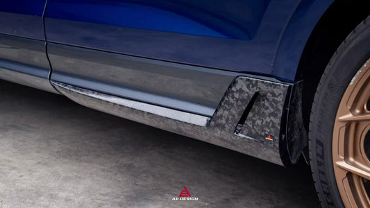 Audi Q8 SQ8 RSQ8 2020 2021 2022 2023 2024 with Aftermarket Parts - AE Side Skirts Carbon Fiber from ArmorExtend