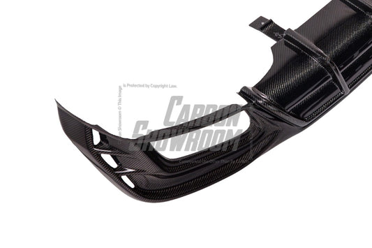 Audi S4 / A4 (With S-line Bumper) B9.5 2020 2021 2022 2023 2024 with Aftermarket Parts - AE / Plustic Style Rear Diffuser & Canards Carbon Fiber / ABS