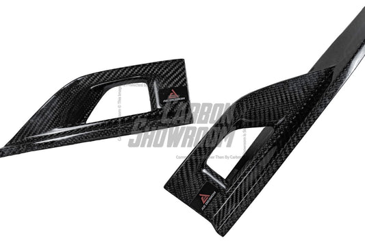 Audi S4 / A4 (With S-line Bumper) B9.5 2020 2021 2022 2023 2024 with Aftermarket Parts - AE / Plustic Style Rear Diffuser & Canards Carbon Fiber / ABS