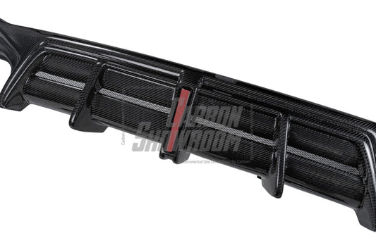 Audi S4 / A4 (With S-line Bumper) B9.5 2020 2021 2022 2023 2024 with Aftermarket Parts - AE / Plustic Style Rear Diffuser & Canards Carbon Fiber / ABS