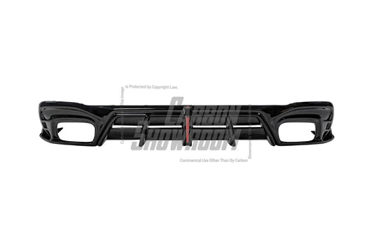 Audi S4 / A4 (With S-line Bumper) B9.5 2020 2021 2022 2023 2024 with Aftermarket Parts - AE / Plustic Style Rear Diffuser & Canards Carbon Fiber / ABS