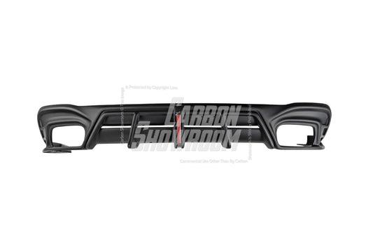 Audi S4 / A4 (With S-line Bumper) B9.5 2020 2021 2022 2023 2024 with Aftermarket Parts - AE / Plustic Style Rear Diffuser & Canards Carbon Fiber / ABS
