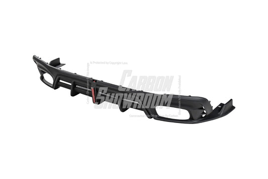 Audi S4 / A4 (With S-line Bumper) B9.5 2020 2021 2022 2023 2024 with Aftermarket Parts - AE / Plustic Style Rear Diffuser & Canards Carbon Fiber / ABS