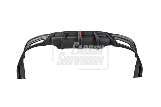 Audi S4 / A4 (With S-line Bumper) B9.5 2020 2021 2022 2023 2024 with Aftermarket Parts - AE / Plustic Style Rear Diffuser & Canards Carbon Fiber / ABS