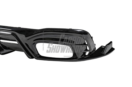 Audi S4 / A4 (With S-line Bumper) B9.5 2020 2021 2022 2023 2024 with Aftermarket Parts - AE / Plustic Style Rear Diffuser & Canards Carbon Fiber / ABS