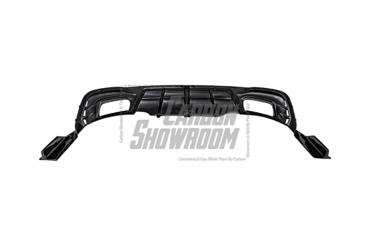 Audi S4 / A4 (With S-line Bumper) B9.5 2020 2021 2022 2023 2024 with Aftermarket Parts - AE / Plustic Style Rear Diffuser & Canards Carbon Fiber / ABS