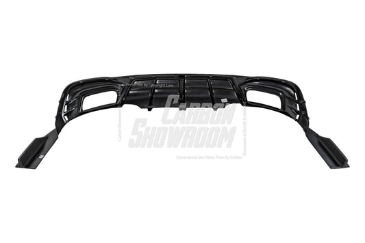 Audi S4 / A4 (With S-line Bumper) B9.5 2020 2021 2022 2023 2024 with Aftermarket Parts - AE / Plustic Style Rear Diffuser & Canards Carbon Fiber / ABS