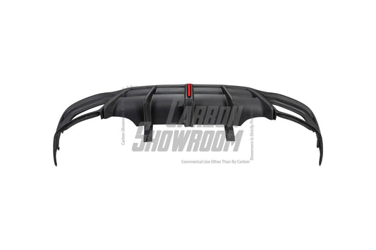 Audi S4 / A4 (With S-line Bumper) B9.5 2020 2021 2022 2023 2024 with Aftermarket Parts - AE / Plustic Style Rear Diffuser & Canards Carbon Fiber / ABS