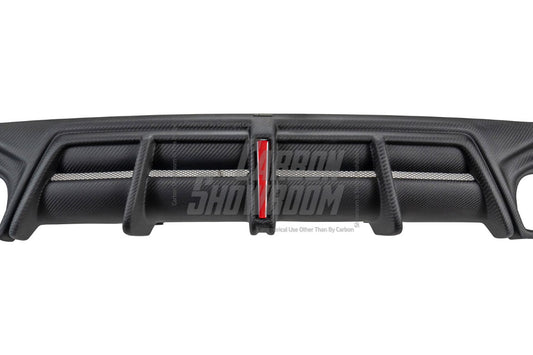 Audi S4 / A4 (With S-line Bumper) B9.5 2020 2021 2022 2023 2024 with Aftermarket Parts - AE / Plustic Style Rear Diffuser & Canards Carbon Fiber / ABS