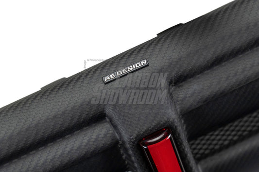 Audi S4 / A4 (With S-line Bumper) B9.5 2020 2021 2022 2023 2024 with Aftermarket Parts - AE / Plustic Style Rear Diffuser & Canards Carbon Fiber / ABS