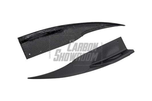 Audi S4 / A4 (With S-line Bumper) B9.5 2020 2021 2022 2023 2024 with Aftermarket Parts - AE / Plustic Style Rear Diffuser & Canards Carbon Fiber / ABS