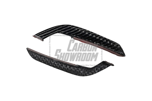 Audi S4 / A4 (With S-line Bumper) B9.5 2020 2021 2022 2023 2024 with Aftermarket Parts - AE Style Front Canards Carbon Fiber from ArmorExtend