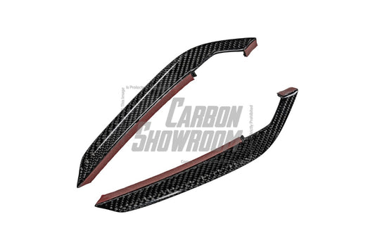 Audi S4 / A4 (With S-line Bumper) B9.5 2020 2021 2022 2023 2024 with Aftermarket Parts - AE Style Front Canards Carbon Fiber from ArmorExtend