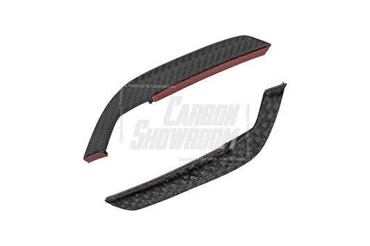 Audi S4 / A4 (With S-line Bumper) B9.5 2020 2021 2022 2023 2024 with Aftermarket Parts - AE Style Front Canards Carbon Fiber from ArmorExtend