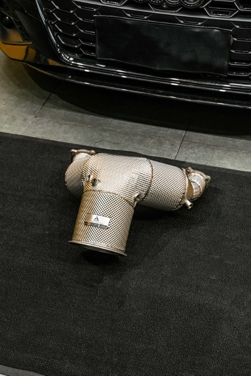 Audi S4 B9 B9.5 2017-ON (3.0T) with Aftermarket Parts - 200 & 300 & 400 CELL Downpipe Stainless Steel / Titanium from ArmorExtend