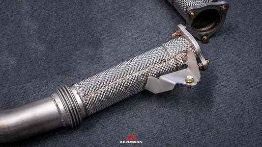 Audi S4 B9 B9.5 2017-ON with Aftermarket Parts - Frontpipe Exhaust Stainless Steel / Titanium from ArmorExtend