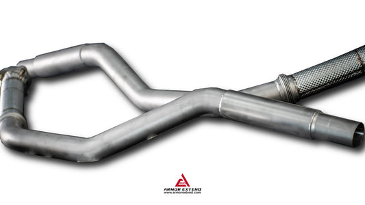 Audi S4 B9 B9.5 2017-ON with Aftermarket Parts - Frontpipe Exhaust Stainless Steel / Titanium from ArmorExtend