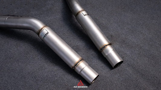 Audi S4 B9 B9.5 2017-ON with Aftermarket Parts - Frontpipe Exhaust Stainless Steel / Titanium from ArmorExtend