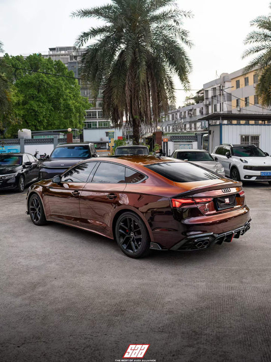 Audi S5 A5 (with s-line bumper, does not base model) B9.5 2020-ON with Aftermarket Parts - AE Style Rear Diffuser & Canards ABS from ArmorExtend