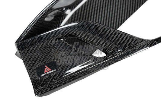 Audi S5 A5 (with s-line bumper, does not base model) B9.5 2020 2021 2022 2023 2024 with Aftermarket Parts - AE Rear Diffuser & Canards Carbon Fiber from ArmorExtend