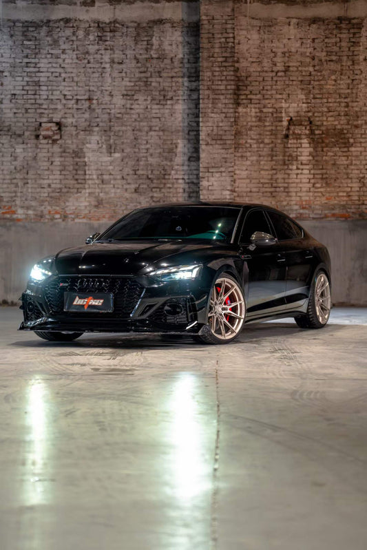 Audi RS5 B9.5 2020 2021 2022 2023 2024 2025with Aftermarket Parts - AE Style Front Lip Carbon Fiber from ArmorExtend