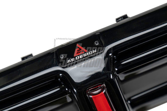 Audi S5 A5 (with s-line bumper, does not base model) B9.5 2020-ON with Aftermarket Parts - AE Style Rear Diffuser & Canards ABS from ArmorExtend