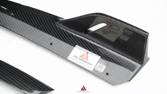 Audi S7 A7 (with s-line bumper) C8 2019-ON with Aftermarket Parts - AE ART Rear Diffuser & Canards Carbon Fiber from Armorextend