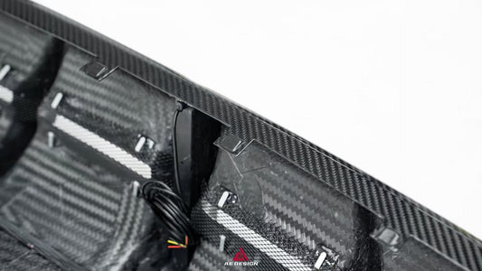 Audi S7 A7 (with s-line bumper) C8 2019-ON with Aftermarket Parts - AE ART Rear Diffuser & Canards Carbon Fiber from Armorextend