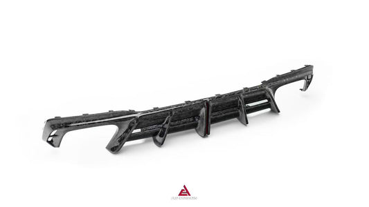 Audi S7 A7 (with S-bumper) C8 2019-ON with Aftermarket Parts - AE ART Rear Diffuser & Canards Dry Pre-preg Carbon Fiber from ArmorExtend