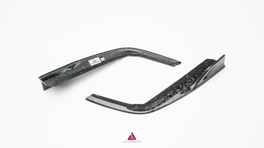 Audi S7 A7 (with S-bumper) C8 2019-ON with Aftermarket Parts - AE ART Rear Diffuser & Canards Dry Pre-preg Carbon Fiber from ArmorExtend