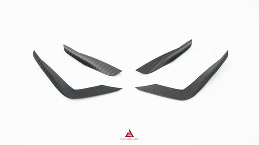 Audi S7 A7 (with S-bumper) C8 2019-ON with Aftermarket Parts - ART V2 Style Front Canards Dry Pre-preg Carbon Fiber from ArmorExtend