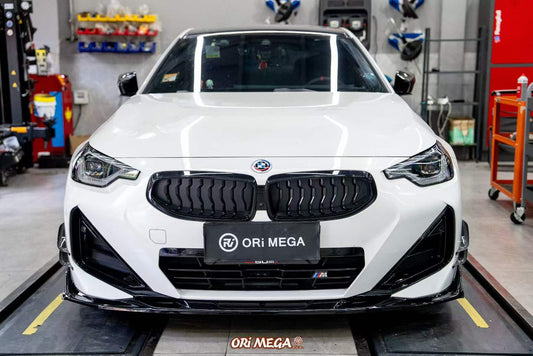 BMW 2 Series G42 230i (With M-Package Bumper) M240i 2022 2023 2024 with Aftermarket Parts - AE Style Front Canards Carbon Fiber from ArmorExtend
