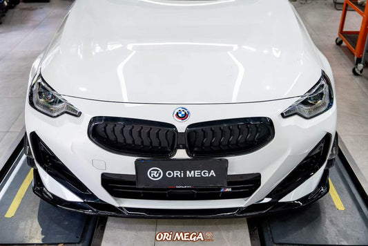 BMW 2 Series G42 230i (With M-Package Bumper) M240i 2022 2023 2024 with Aftermarket Parts - AE Style Front Canards Carbon Fiber from ArmorExtend