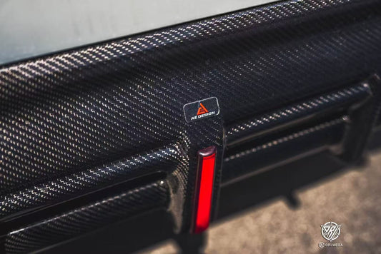BMW 2 Series G42 230i (With M-Package Bumper) M240i 2022 2023 2024 with Aftermarket Parts - AE Style Rear Diffuser & Canards Carbon Fiber from ArmorExtend