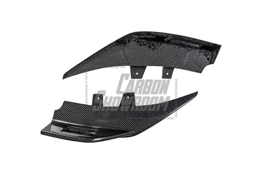 BMW 2 Series G42 230i (With M-Package Bumper) M240i 2022 2023 2024 with Aftermarket Parts - AE Style Rear Diffuser & Canards Carbon Fiber from ArmorExtend