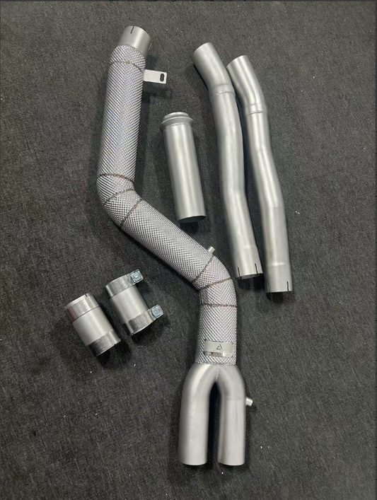 BMW 2 Series M240 G42 2022-ON with Aftermarket Parts - Midpipe Exhaust Stainless Steel / Titanium from ArmorExtend